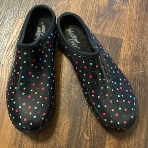 Western Chief Dazzling Dots Clog Garden /Rain Shoe Women Size 6